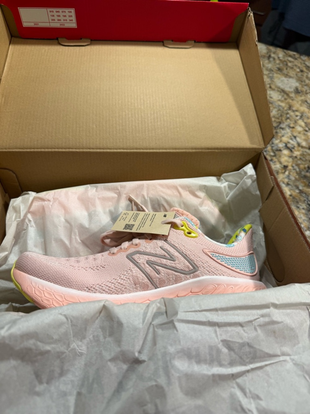 New Balance Fresh Foam x 1080 V12; Pink Haze - Lemonade; Women's Size 7.5 - Picture 9 of 9